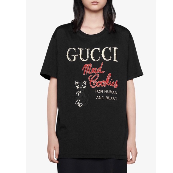 Gucci mad cookies embroidered T-shirt black - Picture 5 of 9